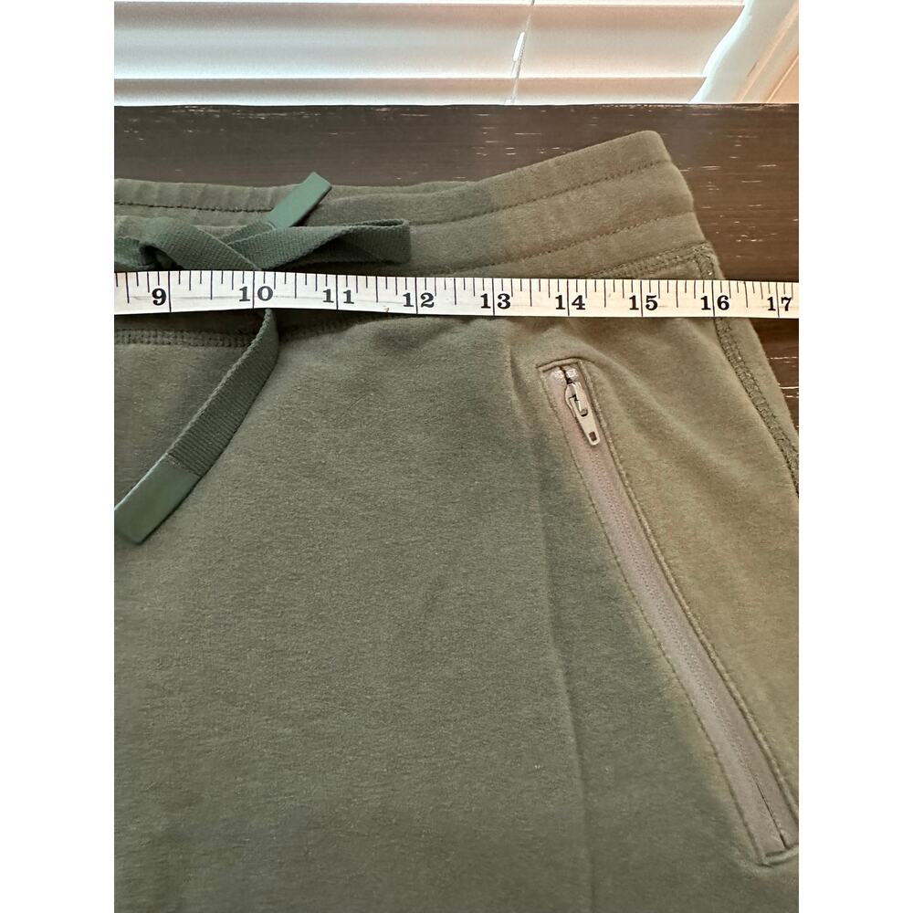 Alo Yoga Urban Moto Joggers Olive Green Ribbed Knee Zip Pockets Athleisure - Picture 6 of 8